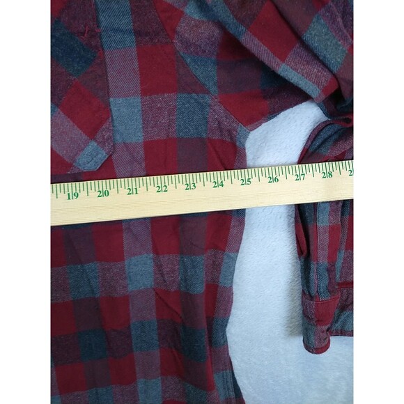 Coleman Plaid Flannel Shirt Men's 2XL Red/Gray Long Sleeve Pockets Outdoor EUC - Picture 8 of 11